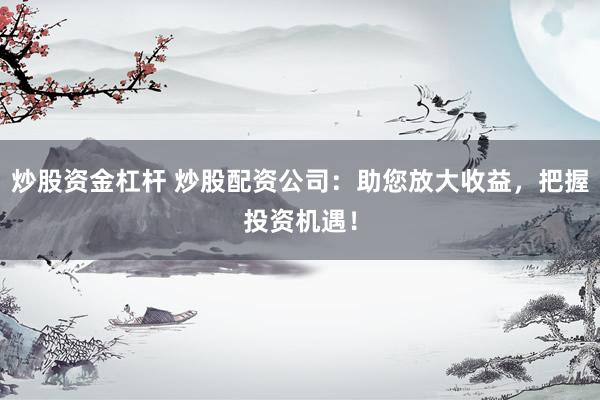 炒股资金杠杆 炒股配资公司：助您放大收益，把握投资机遇！