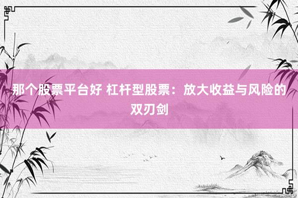 那个股票平台好 杠杆型股票：放大收益与风险的双刃剑