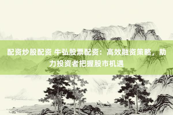 配资炒股配资 牛弘股票配资：高效融资策略，助力投资者把握股市机遇