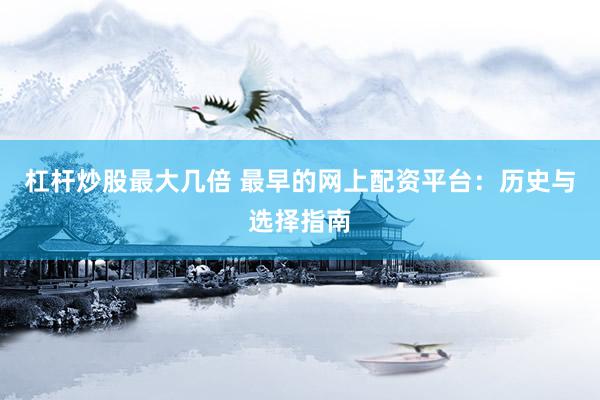 杠杆炒股最大几倍 最早的网上配资平台：历史与选择指南