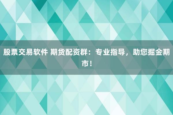 股票交易软件 期货配资群：专业指导，助您掘金期市！