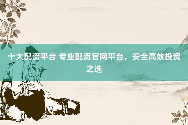 十大配资平台 专业配资官网平台，安全高效投资之选