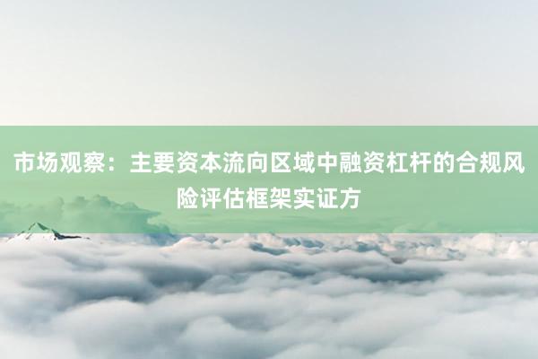 市场观察：主要资本流向区域中融资杠杆的合规风险评估框架实证方